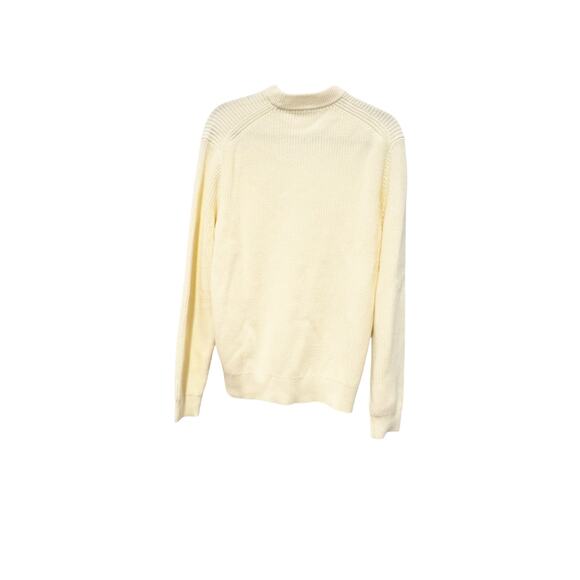 Madewell Men's Cotton Shaker-Stitch Crewneck Sweater Vintage Ivory Size M NWT - Picture 5 of 12